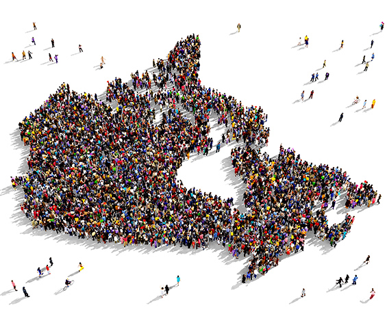 a huge amount of people building the Canadian map together