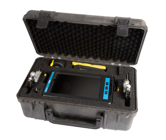 The XT-550 system is delivered in a rugged box where all parts of the toolkit can be stored safely.